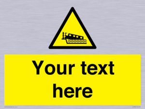 Custom warning grounding narrow boat on lock cill